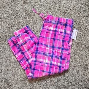 Joyspun Joggers Soft Cuff Pants XL 16 - 18 Pink Drawstring Pockets Sleep Pants